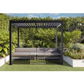 Alu-Pergola, schwarz, 4000 x 3000 x 2500 mm