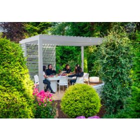 Alu-Pergola, weiss, 4000 x 3000 x 2500 mm