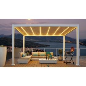 Alu-Pergola, weiss, 3000 x 3000 x 2500 mm