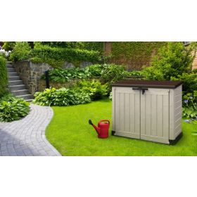 Armoire de jardin KST Store it out MAX, 1200 litres, beige / brun, 1455 x 820 x 1250 mm