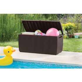 Aufbewahrungsbox Garden Storage Box Capri, 305 Liter, dunkelbraun, 1230 x 535 x 570 mm