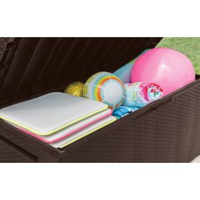 Aufbewahrungsbox Garden Storage Box Capri, 305 Liter, dunkelbraun, 1230 x 535 x 570 mm