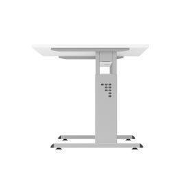 Büroschreibtisch, manuell höhenverstellbar, 1200 x 800 mm, Dekor/Holzart Ahorn, Gestell silber