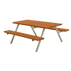 Alpha-Gartenmöbel, farbgrundiert teak, ohne Rückenlehnen, 1770 mm