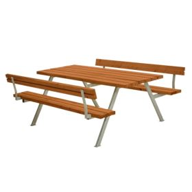 Alpha-Gartenmöbel, farbgrundiert teak, mit 2 Rückenlehnen, 1770 mm