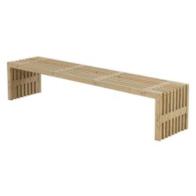 Banc rustique, couleur bois flotté, sans étagère, 2180 x 490 x 450 mm