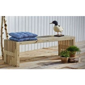 Banc rustique, couleur bois flotté, sans étagère, 1380 x 490 x 450 mm