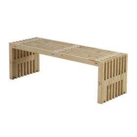 Banc rustique, couleur bois flotté, sans étagère, 1380 x 490 x 450 mm