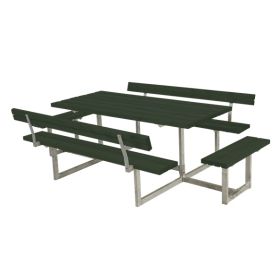 Basic Kombimöbel komplett, grün, inkl. 2 x seitlichem Anbau und 2 x Rückenlehnen