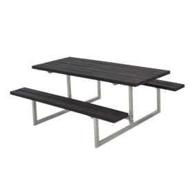 Basic Kombi-Gartenmöbel komplett, ReTex, schwarz, 1770 x 1600 x 730 / 450 mm