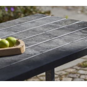 Basic Kombi-Gartenmöbel komplett, ReTex, schwarz, 1770 x 1600 x 730 / 450 mm
