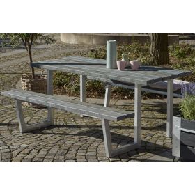 Wega Kombi-Gartenmöbel, ReTex, grau, ohne Rückenlehne, 1770 mm