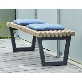 Siesta-banc de jardin / table de jardin, bois flottant coleur, 1380 x 490 x 430 mm