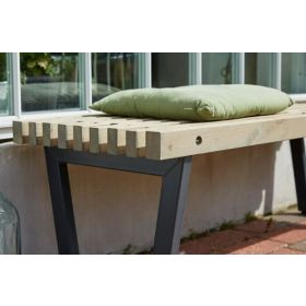 Siesta-banc de jardin / table de jardin, bois flottant coleur, 1380 x 490 x 430 mm