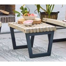 Siesta-banc de jardin / table de jardin, bois flottant coleur, 800 x 490 x 430 mm