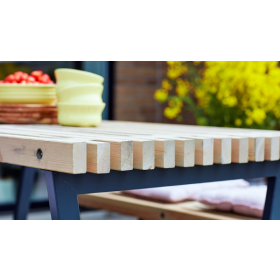 Siesta-table de jardin, bois flottant coleur, 1380 mm