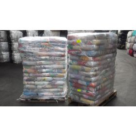 Chiffons de nettoyage Premium en coton tricoté blanc sur palette, 500 kg