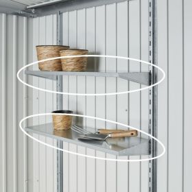 Biohort Set d'étagères pour abris de jardin et armoire à outils avec 4 étagères