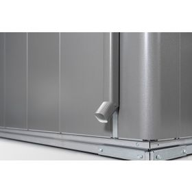 biohort Gerätehaus NEO, silber-metallic, 2A: 1800 x 2360 x 2220 mm, Standardtüre