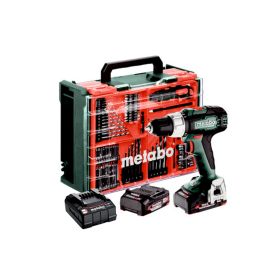 Metabo Akku-Schlagbohrschrauber SB 18 L Set, mit 2x Li-Power Akkus (18 V / 2.0 Ah), Ladegerät SC 36 und mobiler Werkstatt