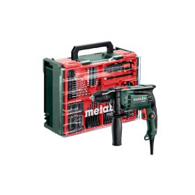Metabo Perceuse à percussion SBE 650, 650 watts, coffret plastique avec atelier mobile