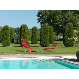 Schaffner Chaise longue spaghetti BRISSAGO, patins avec accoudoirs, empilable