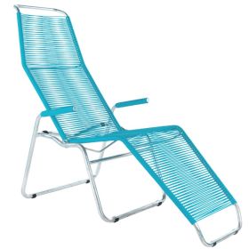 Schaffner Chaise longue spaghetti BRISSAGO, patins avec accoudoirs, empilable