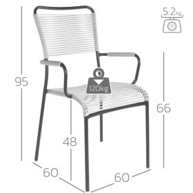 Schaffner Chaise de jardin spaghetti Mendrisio, empilable, divers modèles