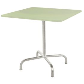 Schaffner Gartentisch Rigi, Gestell aus feuerverzinktem Stahlrohr, LxB 700 x 700 mm, pastellgrün