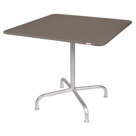 Schaffner Gartentisch Rigi, Gestell aus feuerverzinktem Stahlrohr, LxB 800 x 800 mm, champagner