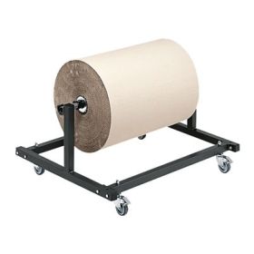 Abrollbock, fahrbar, RAL 7016, Breite 1000 mm für Rollenbreite 750 mm