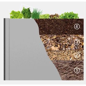 biohort HochBeet, quarzgrau metallic, Gr. 1,5 x 1: 1520 x 1020 x 770 mm