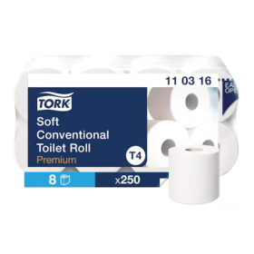 Premium-Toilettenpapier / WC-Papier Tork T4 110316, 3-lagig, Packung à 8 Rollen