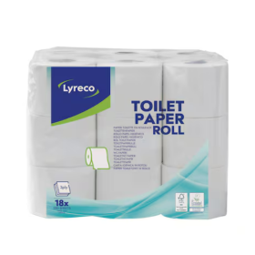 Toilettenpapier / WC-Papier Lyreco, 3-lagig, Packung à 18 Rollen