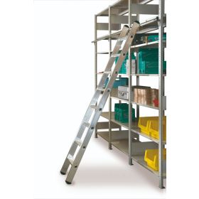 Schulte Aluminium-Regalleiter, einhängbar, Leiterbreite 420 mm, Stufenabstand 235 mm