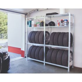 Schulte Kit de rayonnage de garage pour roues et autres, utilisable des deux côtés