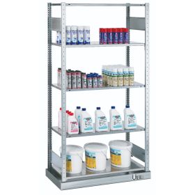 Schulte Kleingebinderegal, Basisregal, 1000 x 500 x 2000 mm, Auffangvolumen 36 Liter