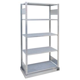 Schulte Gefahrenstoffregal mit Gitterrostboden, Basisregal, 1000 x 500 x 2000 mm, Auffangvolumen 36 Liter