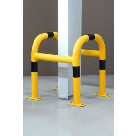 Stahl-Pfostenschutz, gelb-schwarz, 620 x 520 x 600 mm