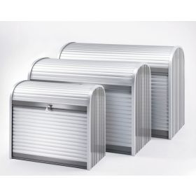 Biohort StoreMax Mülltonnenbox / Geräteschrank 160, silber-metallic, 1630 x 780 x 1200 mm, 1200 l