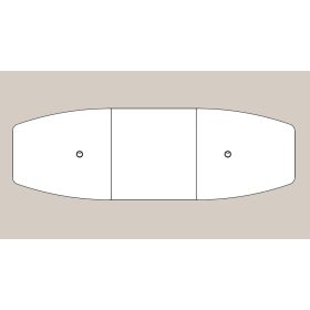 Konferenztisch Solea mit Rundrohrfuss, 12-14 Personen, 3-teilig, Dekor/Holzart Eiche, Farbe Gestell Graphit