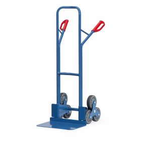 Fetra Treppenkarre Stahl, 2 dreiarmige Rad-Sterne, 200 kg Tragkraft, Plattform 480 x 300 mm
