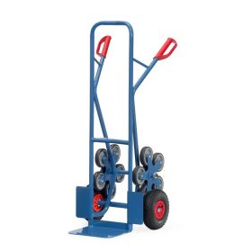 Treppenkarre mit 2 fünfarmigen Radsternen, Plattform 320 x 250 mm
