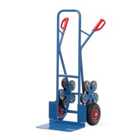 Treppenkarre mit 2 fünfarmigen Radsternen, Plattform 480 x 300 mm