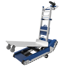 Monte-escalier avec entraînement par chenilles et équilibrage automatique du poids pour les charges lourdes, capacité 420 kg