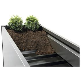 biohort Pflanzbeet Belvedere®, silber-metallic, L100 Midi: 1020 x 1020 x 610 mm