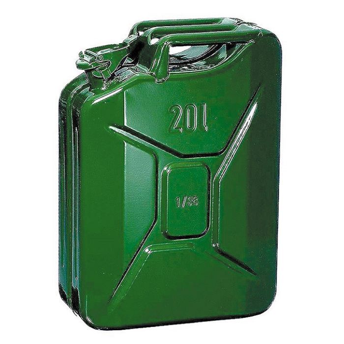 Metallkanister 20L Liter Benzinkanister Dieselkanister Ölkanister  Stahlblechkanister Metall grün, fit4blackout, Aktionen