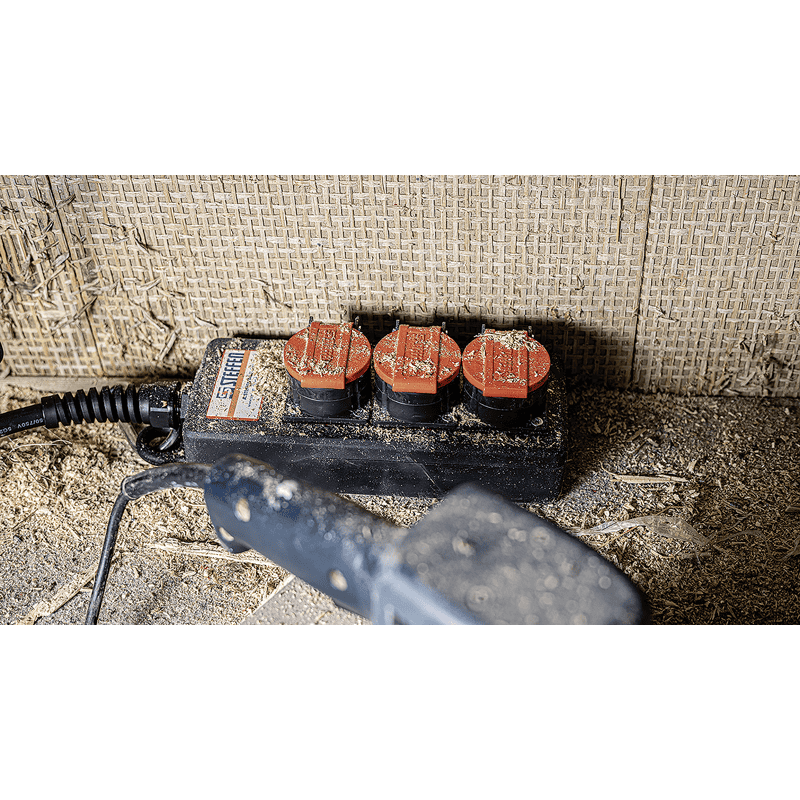 Steffen Steckdosenleiste PROFESSIONAL, T15 Steckdosen, 10 A, GdV 5 x 1.5mm², IP55, schwarz/orange, diverse Ausführungen