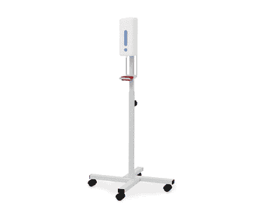 Bedrunka+Hirth Support désinfectants-Easy drive, blanc, 655 x 655 x 1410 mm