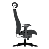 Chaise de bureau Novy Styl Carl HR avec dispositif anti-basculement, assise 100 % polyester, noir